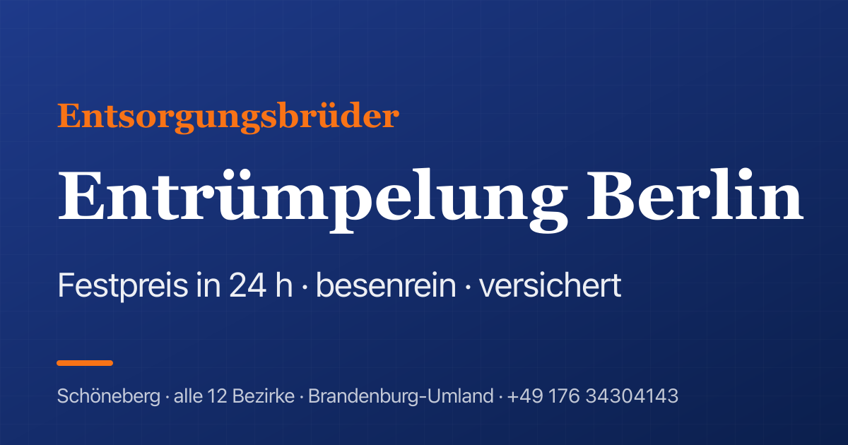 Entrümpel Brüder | Entrümpelung Berlin & Wohnungsauflösung Berlin